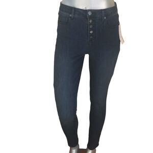 NEW JustFab High Waisted Button Fly Skinny Jeans Women's Size 26 NWT $57